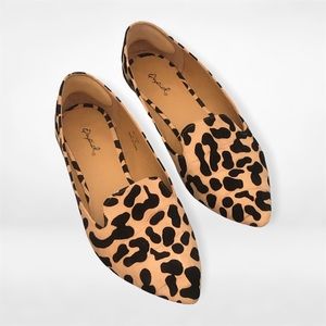 Leopard print flats